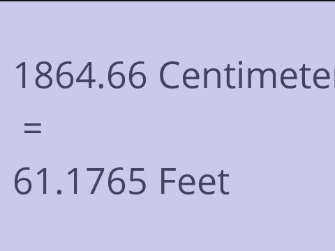 1864.66 CM TO FEET