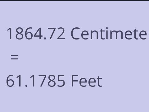 1864.72 CM TO FEET