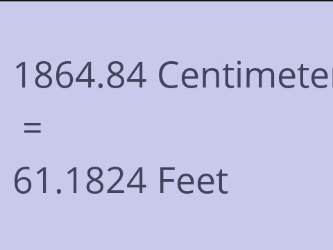 1864.84 CM TO FEET