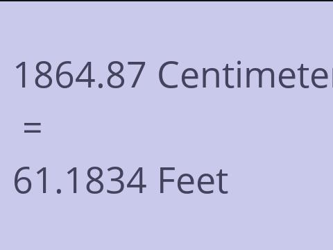 1864.87 CM TO FEET