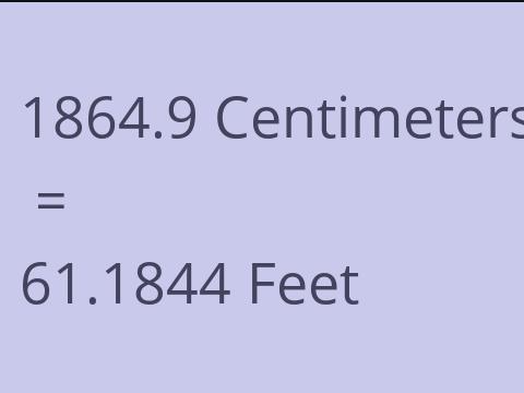 1864.9 CM TO FEET