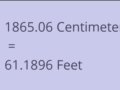 1865.06 CM TO FEET