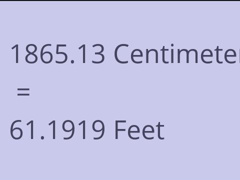 1865.13 CM TO FEET