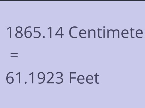 1865.14 CM TO FEET