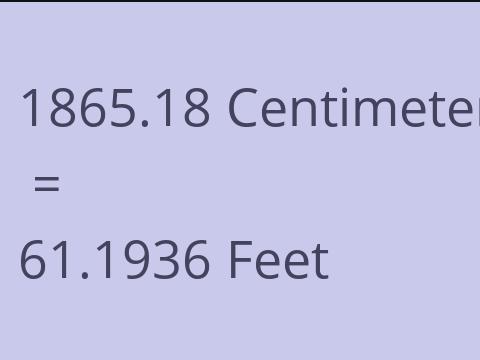 1865.18 CM TO FEET