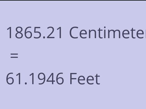 1865.21 CM TO FEET