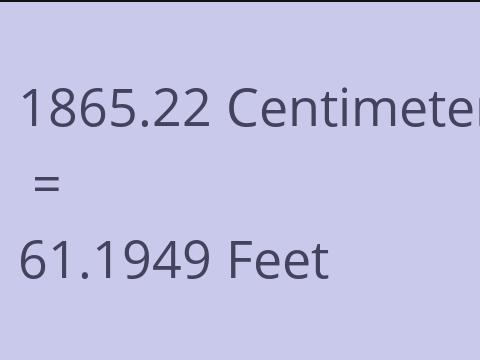 1865.22 CM TO FEET