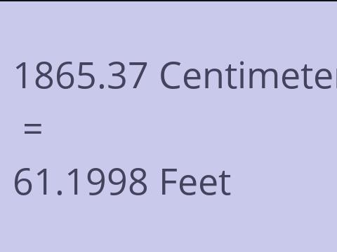 1865.37 CM TO FEET