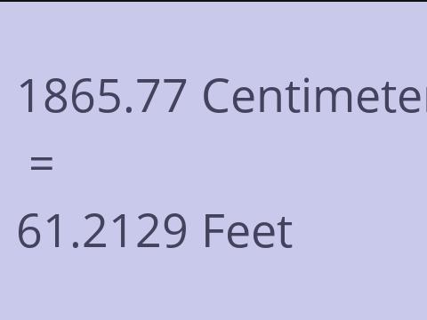 1865.77 CM TO FEET