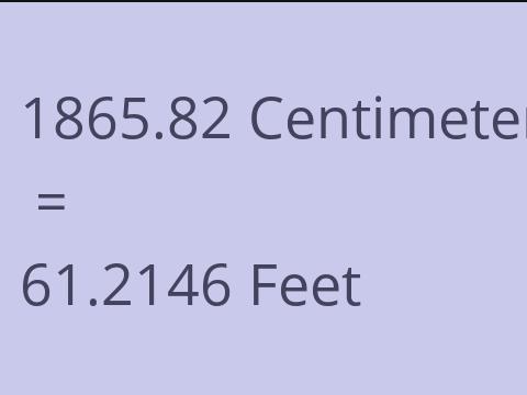 1865.82 CM TO FEET