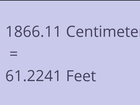 1866.11 CM TO FEET