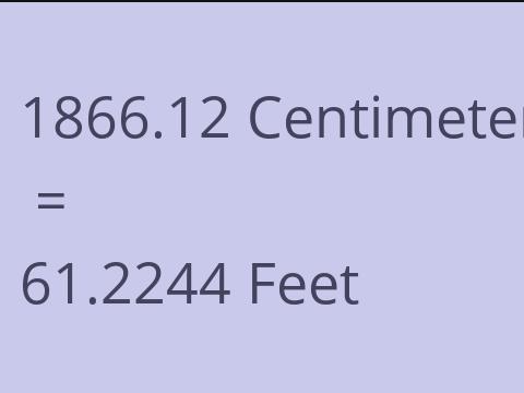 1866.12 CM TO FEET