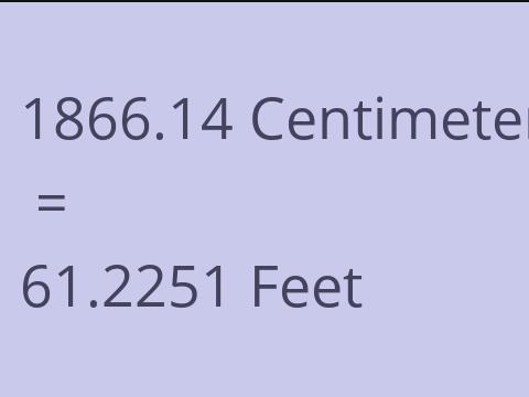 1866.14 CM TO FEET