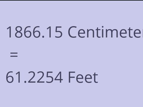 1866.15 CM TO FEET