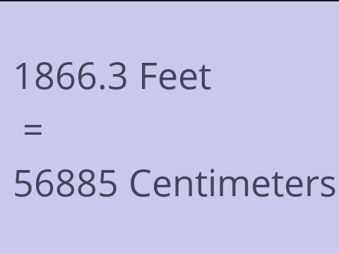 1866.3 FEET TO CM