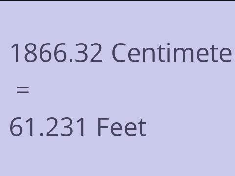 1866.32 CM TO FEET