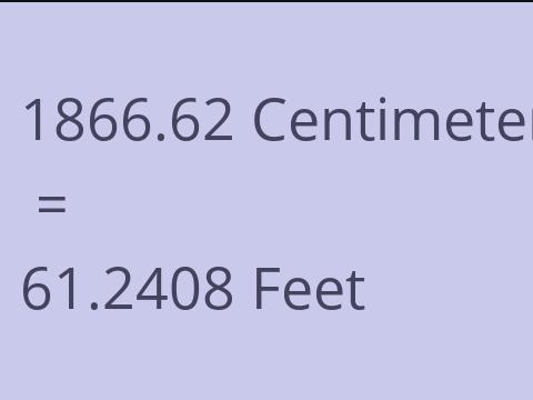 1866.62 CM TO FEET