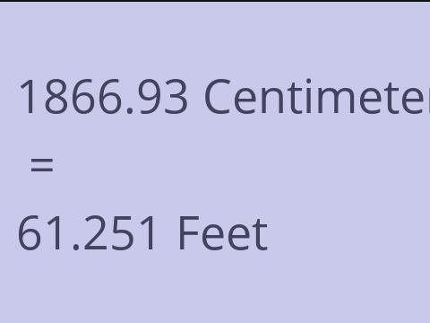 1866.93 CM TO FEET