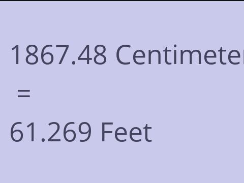 1867.48 CM TO FEET