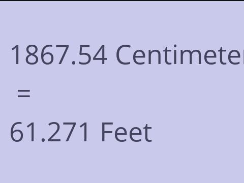 1867.54 CM TO FEET