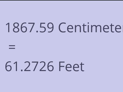 1867.59 CM TO FEET