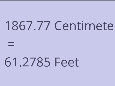 1867.77 CM TO FEET