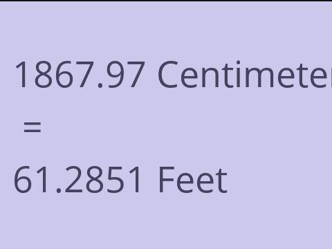 1867.97 CM TO FEET