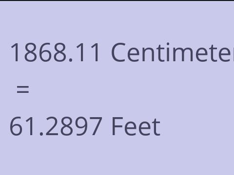 1868.11 CM TO FEET