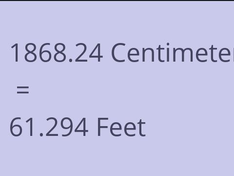 1868.24 CM TO FEET