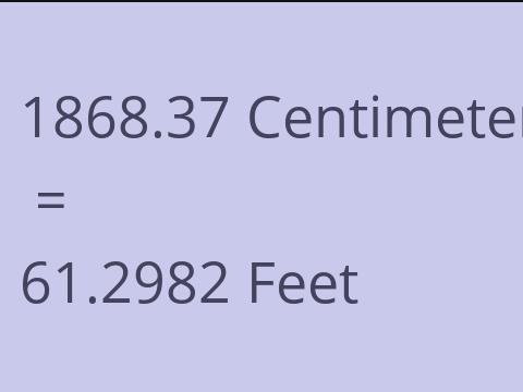 1868.37 CM TO FEET