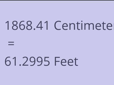 1868.41 CM TO FEET