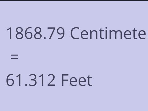 1868.79 CM TO FEET