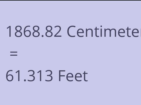 1868.82 CM TO FEET