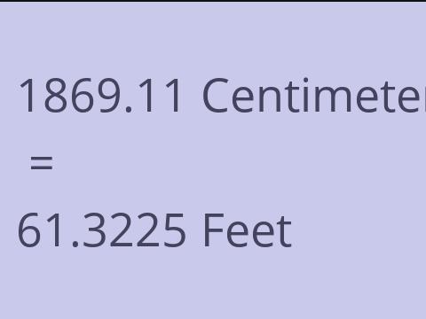 1869.11 CM TO FEET