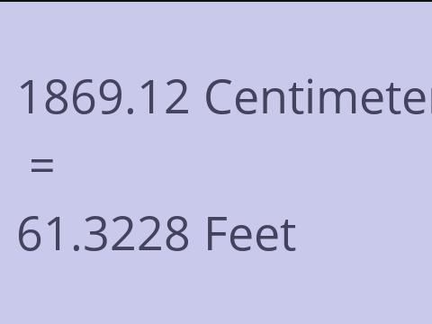 1869.12 CM TO FEET