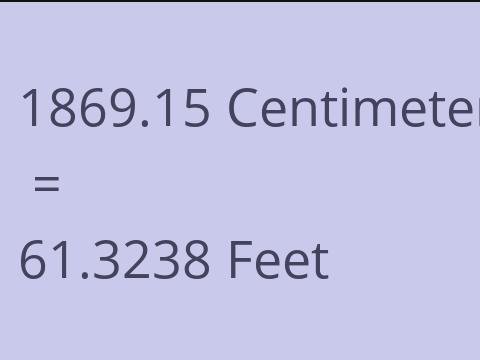 1869.15 CM TO FEET