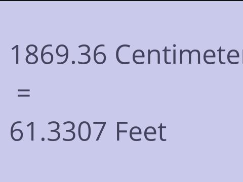 1869.36 CM TO FEET