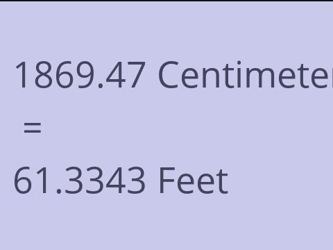 1869.47 CM TO FEET