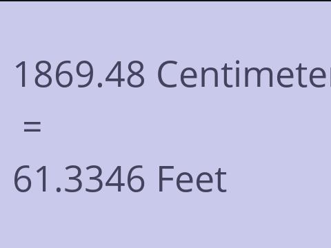 1869.48 CM TO FEET