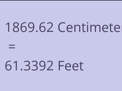 1869.62 CM TO FEET