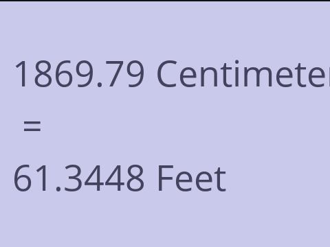 1869.79 CM TO FEET