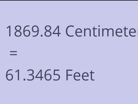 1869.84 CM TO FEET