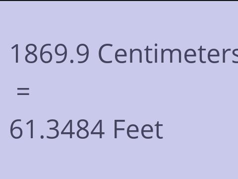 1869.9 CM TO FEET