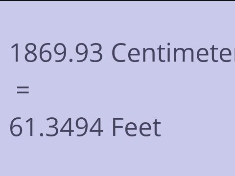 1869.93 CM TO FEET