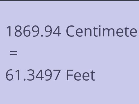 1869.94 CM TO FEET