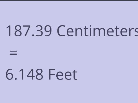 187.39 CM TO FEET