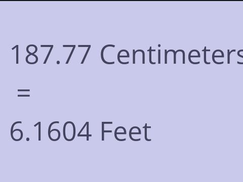 187.77 CM TO FEET