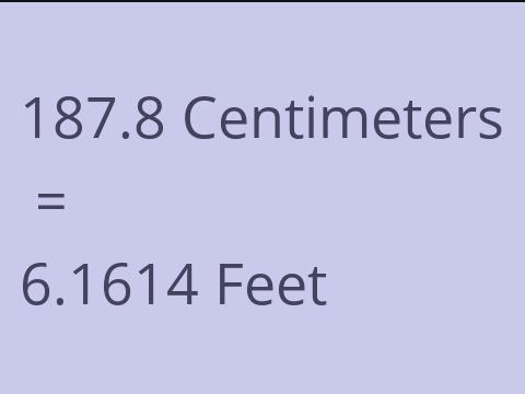 187.8 CM TO FEET