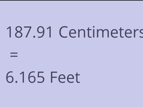 187.91 CM TO FEET