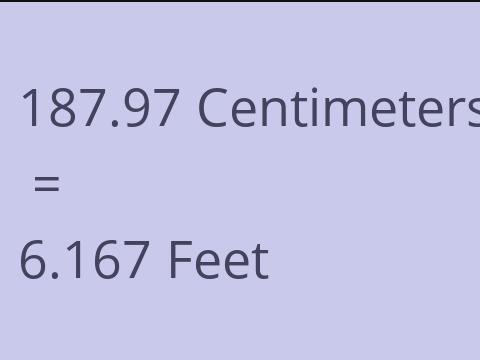 187.97 CM TO FEET